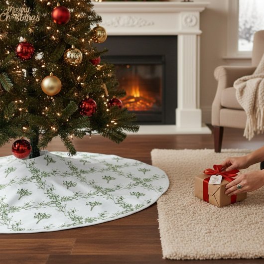 Prettige feestdagen Mistletoe Christmas Floral Kerstboom Rok