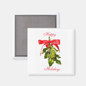 prettige feestdagen mistletoe magneet (Voorkant / Achterkant)