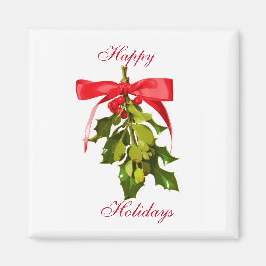prettige feestdagen mistletoe magneet (Voorkant)