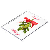 prettige feestdagen mistletoe notitieboek (Linkerzijde)