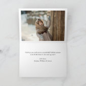 Prettige feestdagen Modern 3 FOTO Vrolijk kerstfee Kaart (Binnen)