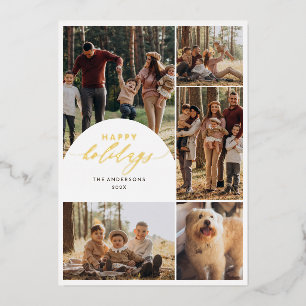 Prettige feestdagen Modern 5 Fotocollage Arch