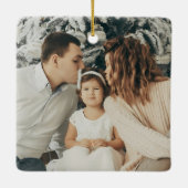 Prettige feestdagen Modern - Aangepast bericht 2-F Keramisch Ornament (Achterkant)