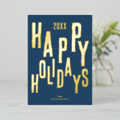 Prettige feestdagen Modern blauw feestelijk (Staand Voorkant)