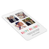 prettige feestdagen | Modern & Bright 4 fotomagnee Magneet (Rechterzijde)