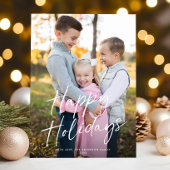 Prettige feestdagen Modern chique script Feestdagenkaart