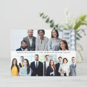 Prettige feestdagen Modern Corporate Staff team fo Feestdagenkaart (Staand voorkant)