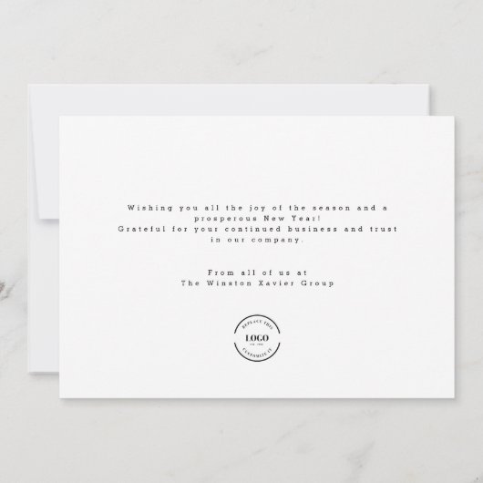 Prettige feestdagen Modern Corporate Staff team fo Feestdagenkaart (Achterkant)