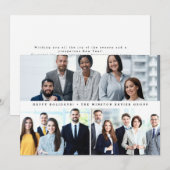 Prettige feestdagen Modern Corporate Staff team fo Feestdagenkaart (Voorkant / Achterkant)