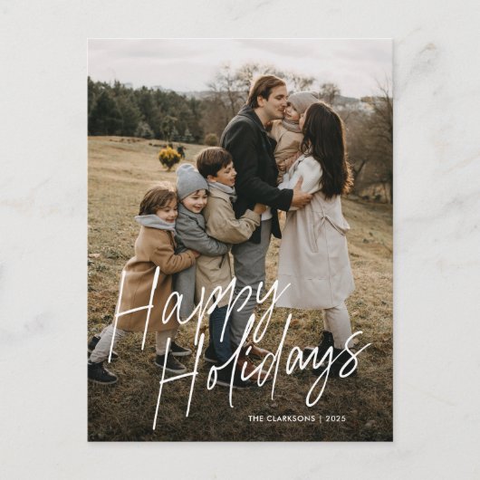 Prettige feestdagen Modern eenvoudig script (Voorkant)