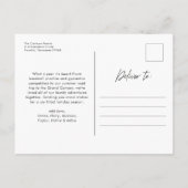 Prettige feestdagen Modern eenvoudig script (Achterkant)