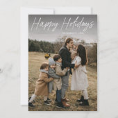 Prettige feestdagen Modern eenvoudig script? 2 Fot Feestdagenkaart (Voorkant)