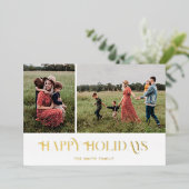 Prettige feestdagen Modern Elegant Foto (Staand Voorkant)