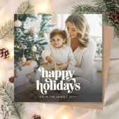Prettige feestdagen Modern Elegant Foto Christmas  Feestdagenkaart