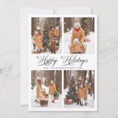 Prettige feestdagen Modern Elegant Foto Feestdagenkaart (Voorkant)