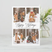 Prettige feestdagen Modern Elegant Foto Feestdagenkaart (Staand voorkant)