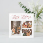 Prettige feestdagen Modern elegant rood schrift Feestdagenkaart (Staand voorkant)