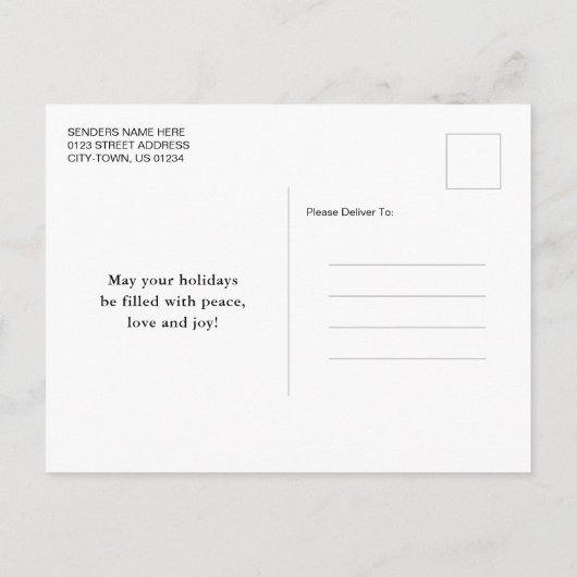 Prettige feestdagen Modern Elegant Simple Slate Bl (Achterkant)