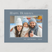 Prettige feestdagen Modern Elegant Simple Slate Bl (Voorkant)