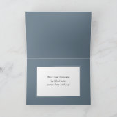 Prettige feestdagen Modern Elegant Simple Slate Bl (Binnen)