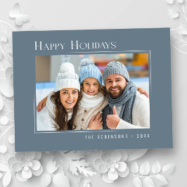 Prettige feestdagen Modern Elegant Simple Slate Bl