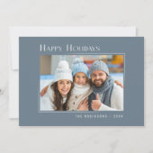 Prettige feestdagen Modern Elegant Simple Slate Bl Feestdagenkaart (Voorkant)