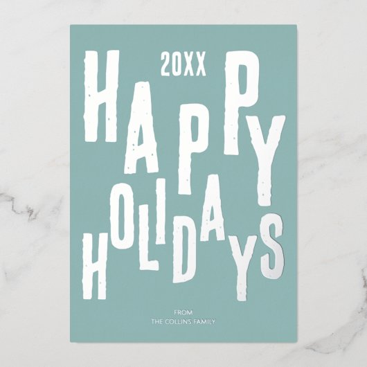 Prettige feestdagen Modern feestelijk blauw (Voorkant)