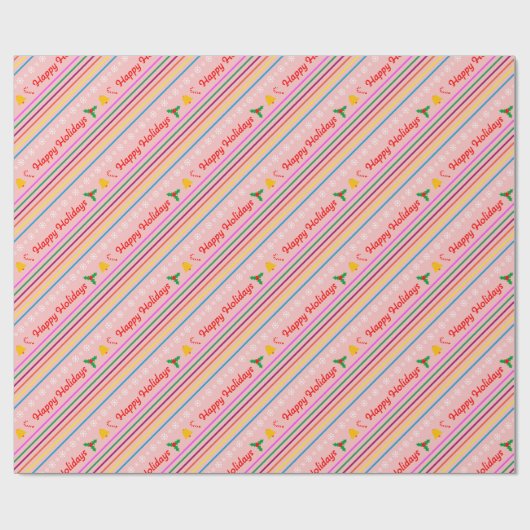 Prettige feestdagen Modern feestelijk Cadeaupapier (Vlak)