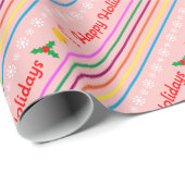 Prettige feestdagen Modern feestelijk Cadeaupapier (Rol Hoek)