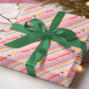 Prettige feestdagen Modern feestelijk Cadeaupapier