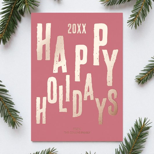 Prettige feestdagen Modern feestelijk roze