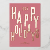 Prettige feestdagen Modern feestelijk roze (Voorkant)