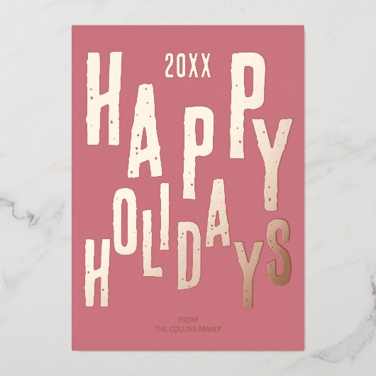 Prettige feestdagen Modern feestelijk roze (Voorkant)