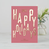 Prettige feestdagen Modern feestelijk roze (Staand Voorkant)