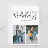 prettige feestdagen Modern Foto Feestdagenkaart (Voorkant)
