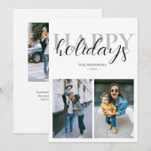prettige feestdagen Modern Foto Feestdagenkaart (Voorkant / Achterkant)