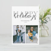 prettige feestdagen Modern Foto Feestdagenkaart (Staand voorkant)