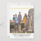 Prettige feestdagen Modern Fun ~ Gold Polka Dots 7 Feestdagenkaart (Achterkant)