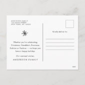 prettige feestdagen Modern Funny Pet Aangepaste Fo (Achterkant)