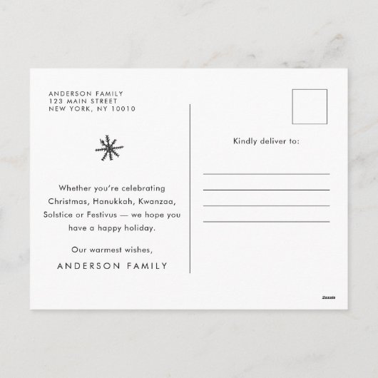 prettige feestdagen Modern Funny Pet Aangepaste Fo (Achterkant)