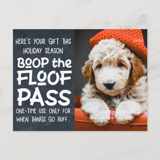 prettige feestdagen Modern Funny Pet Aangepaste Fo (Voorkant)