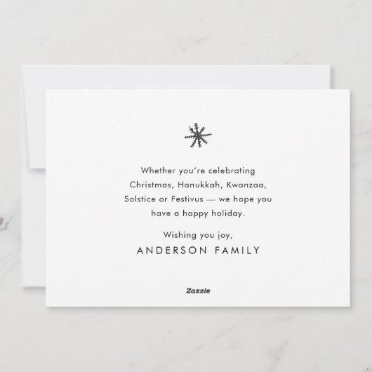 prettige feestdagen Modern Funny Pet Aangepaste Fo Feestdagenkaart (Achterkant)