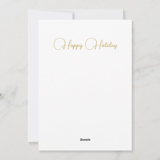Prettige feestdagen Modern Gold Script Feestdagenkaart (Achterkant)
