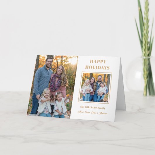 Prettige feestdagen Modern goud (Voorkant)