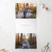 Prettige feestdagen Modern goud Drieluik Wenskaart (Binnen)