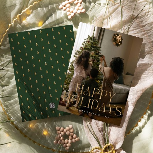 Prettige feestdagen Modern goud Feestdagenkaart