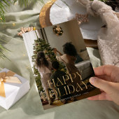 Prettige feestdagen Modern goud Feestdagenkaart