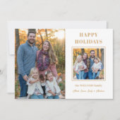 Prettige feestdagen Modern goud Feestdagenkaart (Voorkant)