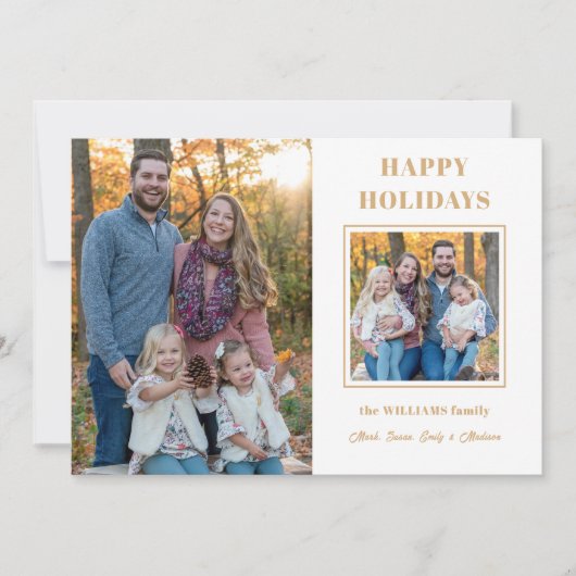 Prettige feestdagen Modern goud Feestdagenkaart (Voorkant)