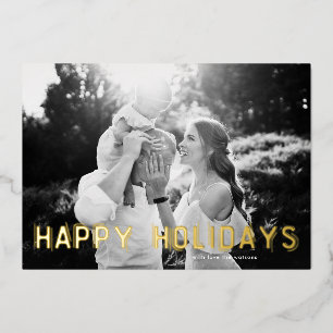 Prettige feestdagen Modern GOUD Foto Kerst